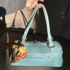 COLE HAAN shoulder bag baby blue with Twilly